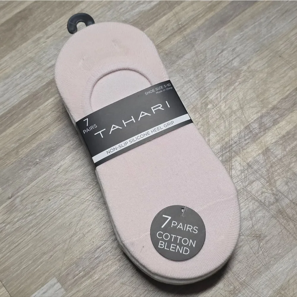 🇬🇪🔹️NWT Tahari Cotton Blend Liner No Show Socks 7 Pairs